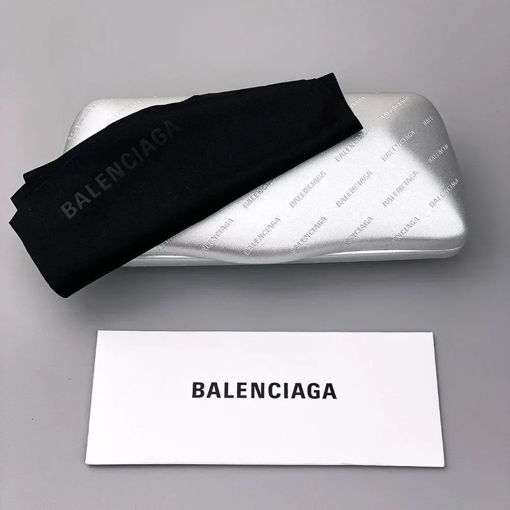 Balenciaga BB0062O 003 Eyeglasses Violet Logo Square Women
